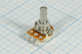 Резистор переменный, поворотный 10к, линейность B, ширина 16мм, вал и размеры KC6x20, R1620, [СП3-4а