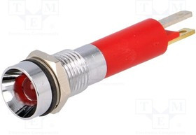 19050353, Индикат.лампа: LED; вогнутый; 24ВDC; Отв: O8мм; IP67; металл