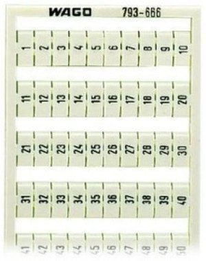 793-666, TERMINAL BLOCK MARKER, 1 TO 50 793-666, TERMINAL BLOCK MARKER, 1 TO 50