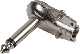 PSG08613, Телефонный аудио разъем, 2 контакт(-ов), Штекер, 6.35 мм, Монтаж на Кабель