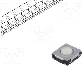 EVQ-Q2U02W, Tactile Switches Switch Light Touch 6mm Square SMD