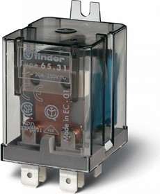 Силовое реле 1но + 1нз 20а, = 24в Dc, подключение через fAston, фланц монт., 653190240000