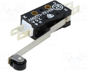 83 132 S54 ER34.4, Микропереключатель SNAP ACTION; с рычагом (с роликом); ON-(ON)