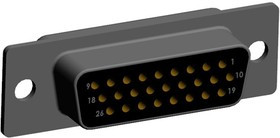 780-M26-213R001, SEAL-D 26 Way Plug-In Mount D-sub Connector Socket, 2.286mm Pitch 780-M26-213R001, SEAL-D 26 Way Plug-In Mount D-sub Connector Socket, 2.286mm Pitch