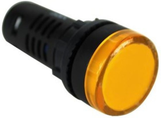 PCL2212V700B, LED Panel Mount Indicators PMI RND 22mm LED 12V Flat Lens Yellow