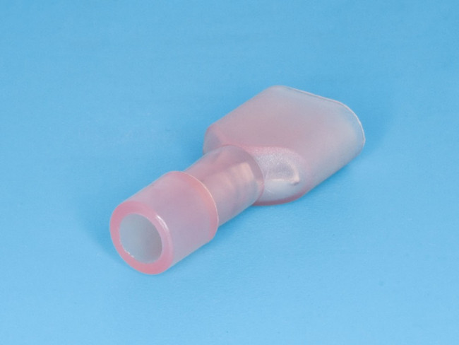 TAI-1.25I8, Клемма ножевая 6,3мм, гнездо на провод 0,25-1,0мм, полностью изолированная под контакт 0,8мм, кратно 100шт