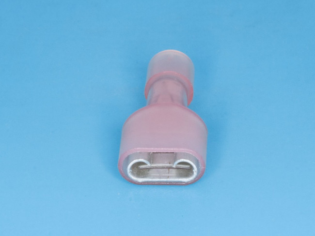 TAI-1.25I8, Клемма ножевая 6,3мм, гнездо на провод 0,25-1,0мм, полностью изолированная под контакт 0,8мм, кратно 100шт