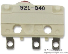 19N402, Микропереключатель, Мгновенного Действия, Плунжер, SPDT, Пайка, 5 А, 28 В DC