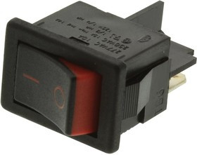H8500XBAAA, Rocker Switches H8500XB T.BLACK CL0076 INSERT RED