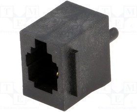 RJ9GP, Гнездо, RJ9, PIN: 4, со стопором панели, полиэфир, позолота, THT