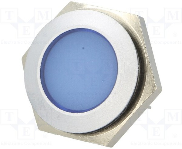 SMFL 22414, Индикат.лампа светодиод, плоский, синий, 24 28ВDC, dотв 22мм