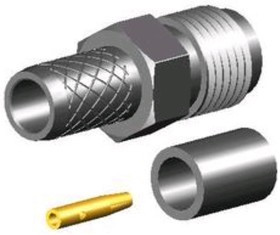 SMA-04F-TGG, Разъем SMA, гнездо, RG-58, обжим