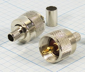 Штекер UHF на кабель RG6, обжимной; №9331 шт UHF\RG6\\обж\ Штекер UHF на кабель RG6, обжимной; №9331 шт UHF\RG6\\обж\