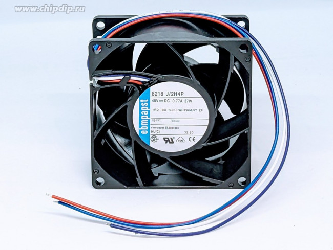 Вентилятор Ebmpapst 8218 J/2H4P 48V 0.77A 37W 4pin 80x38