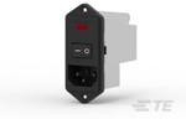 6609103-6, Power Entry Module EMI/RFI Filtered M 3 POS (115VAC/230)VACVAC 6A Switch/Fuse/Voltage Selector ST 1 Port