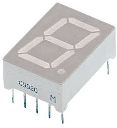 S516SURWA/S530-A3, 7-Segment LED Display ELS-516 Red 13.2mm 632nm 10mcd 2V THT Common Anode