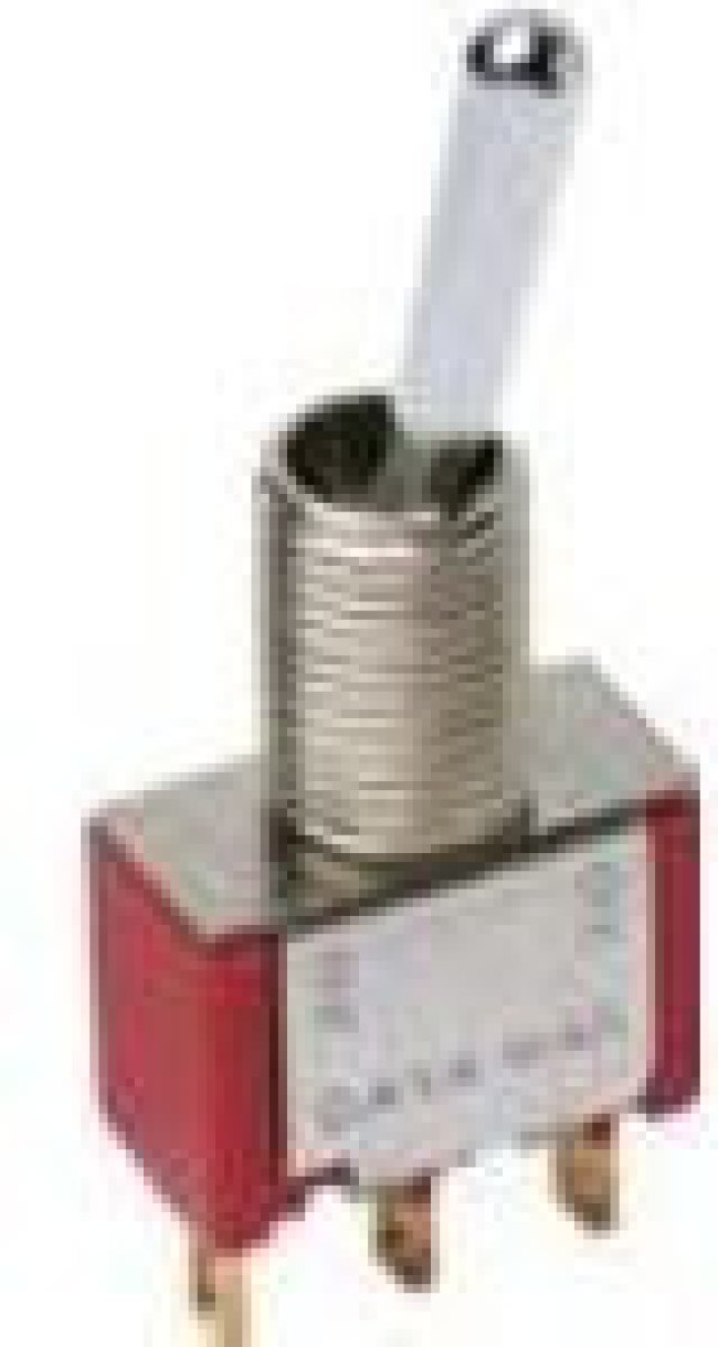 7101TZQE, Switch Toggle ON None ON SPDT Round Lever Solder Lug 5A 250VAC 28VDC Panel Mount with Threads Medical Bulk