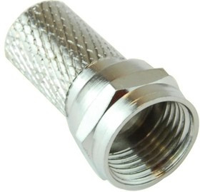 RW6-022 C, Разъем РЧ / Коаксиальный, Прямой Штекер, Поворотный, RG6/U, Латунь