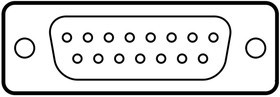 FCE17-A15PM-250, Разъем D Sub, Filtered, Штекер, FCE17, 15 контакт(-ов), DA, Solder Cup