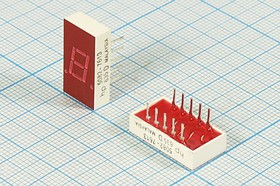 Светодиодный дисплей красный, 7 сегментов, 1 разряд, высота 7,6 мм, 800 мкд, HP5082-7613; № 5214 R С