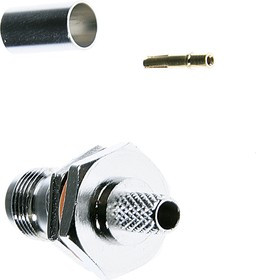 HYR-0213B (GT-213B) (TNC-7417), Разъем TNC, гнездо, RG-59, панель, обжим (Panel crimp)