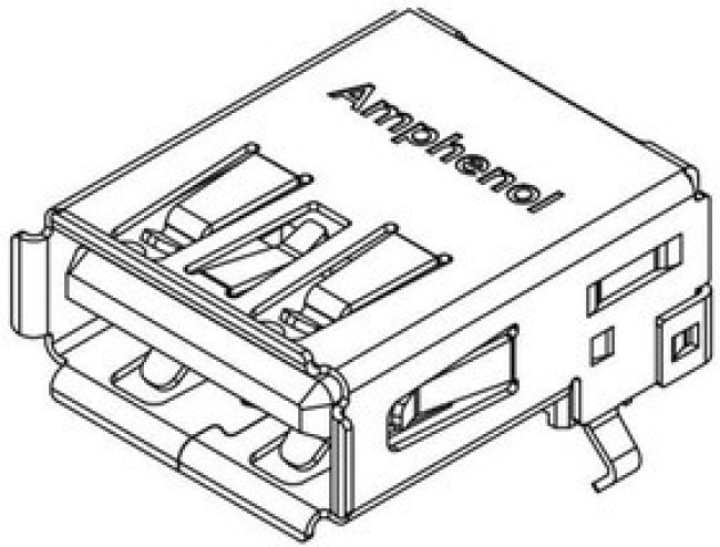 GSB3111311HR, USB Connectors USB3.0, A, RECEPTACLE, RIGHT ANGLE DIP.