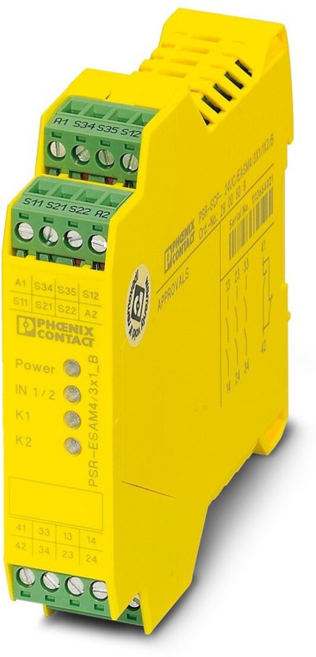 2900509, Single/Dual-Channel Safety Switch/Interlock Safety Relay, 24V ac/dc, 3 Safety Contacts