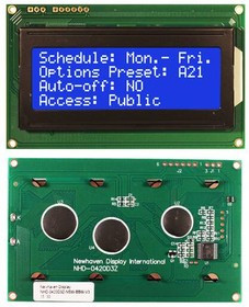 NHD-0420D3Z-NSW-BBW-V3, LCD Character Display Modules &amp; Accessories STN - Blue Transm White LED Bklght