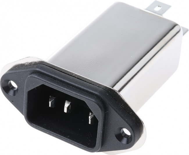 FN9233UF2-6-06, AC Power Entry Modules 6A SURGE PROTECT wide mounting flange