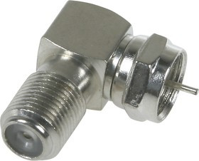 HYR-0821 (GF-821) (F-7235R), Переходник угловой, F штекер - F гнездо