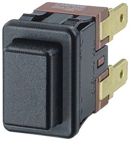 MP005737, Кнопочный переключатель, DPST, С Защелкой, Rectangular Raised, Черный