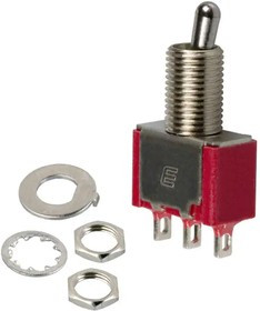 100SP1T2B1M1QEH, Переключатель: тумблер; Пол: 2; SPDT; ON-ON; 2A/250ВAC; 5A/28ВDC