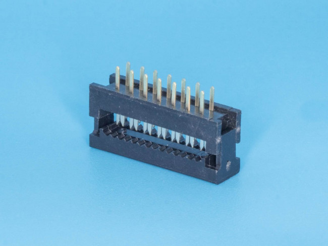 FDC-14, Разъем IDC 2х7 контактов на плату для наколки на шлейф, шаг 2.54мм