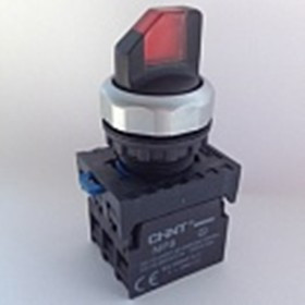 NP8-11XD/214 110-230VAC, Переключатель двухпозиционный красный с подсветкой OFF-(ON)/ON-(OFF)