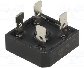 BR158, Диодный мост: однофазный, Urmax: 800В, If: 15А, Ifsm: 300А, BR-25
