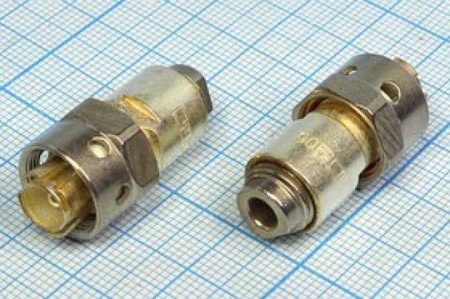 Высокочастотный разъём СР50-258ФВ, розетка кабельная, сочленение резьбовое; №9855 СР50-258ФВ\каб\ М18\[розетка]