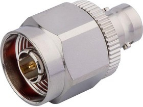 MC002943, РЧ/Коаксиальный адаптер, N, Штекер, BNC, Гнездо, Прямой Переходник, 75 Ом