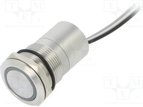 MC19MCSGR, Pushbutton Switches 19mm Norm Clsd SST Grn/Red LED