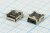 Разъем mini USB B-FR SMD розетка, тип B, контакты 5P4C, монтаж на плату, угловой, SMD, miniUSB B-FR SMD
