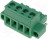 1778001, Pluggable Terminal Blocks 4 Pos 5.08mm pitch Plug 24-12 AWG Screw