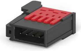 1-1473562-4, Разъем I/O, 4 контакт(-ов), Штекер, Типа Провод-Плата, Пайка, Серия RITS