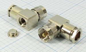 Штекер UHF на кабель RG213, прижимной, угловой, позолоченный центральный контакт; №9458 шт UHF\RG213\\угл\ Штекер UHF на кабель RG213, прижимной, угловой, позолоченный центральный контакт; №9458 шт UHF\RG213\\угл\