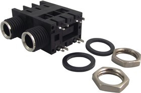 ACJM-MHD, Телефонный аудио разъем, 2 контакт(-ов), Гнездо, 6.35 мм, Монтаж на Печатную Плату ACJM-MHD, Телефонный аудио разъем, 2 контакт(-ов), Гнездо, 6.35 мм, Монтаж на Печатную Плату