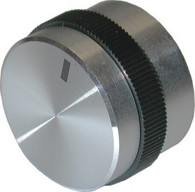 41005-3, D22.2мм, отв. 6мм, Ручка металлическая (пластмассовая вставка)