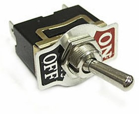 KN3(C)-101P on-off, Тумблер двухпозиционный однополюсный KN3(C)-101P, 56.3х15.8х29 мм, ON-OFF, SPST, 6 А, 250 В, 50 мОм, 2 контакта