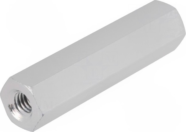 TFF-M3X40/DR124, Дистанцирующая стойка с резьбой, Внутр.резьба M3, 40мм, сталь