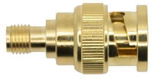 BU-P4289, Straight 50 RF Adapter BNC Plug to SMA Socket 12.4GHz