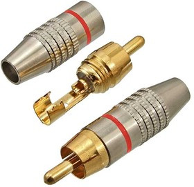 SZC-0218 / RP-213 red, Разъём RCA -0218/RP-213, красный