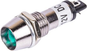 XD10-1M-Y-12VDC, Светодиод с держателем желтый 10мм 12VDC