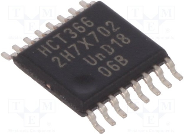 74HCT366PW,112, IC: digital; buffer,inverting,line driver; Ch: 6; CMOS,TTL; SMD 74HCT366PW,112, IC: digital; buffer,inverting,line driver; Ch: 6; CMOS,TTL; SMD